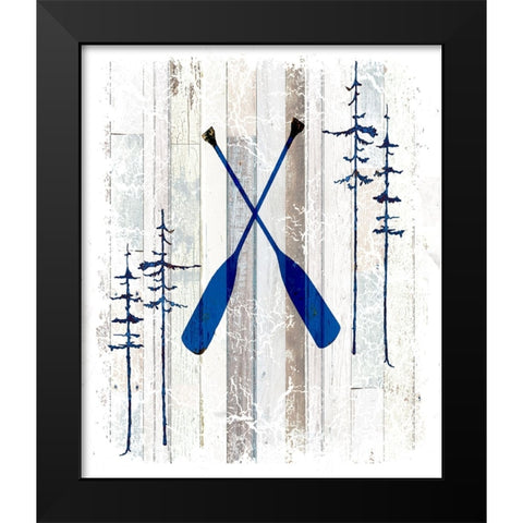 The Blue Moose - Oars Black Modern Wood Framed Art Print by LightBoxJournal