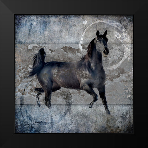 Black Mare 2 Black Modern Wood Framed Art Print by LightBoxJournal
