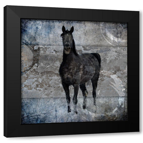 Black Mare 3 Black Modern Wood Framed Art Print by LightBoxJournal