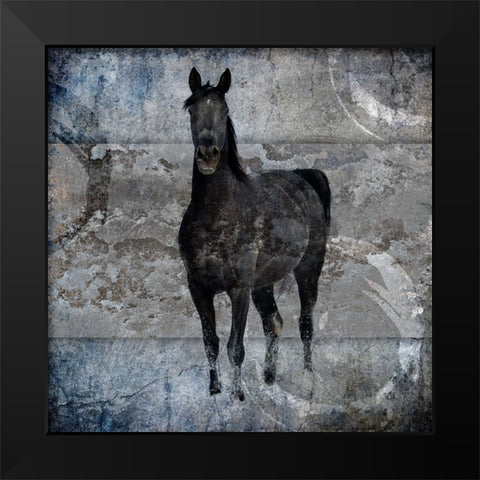 Black Mare 3 Black Modern Wood Framed Art Print by LightBoxJournal