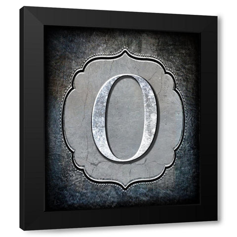 Letter O Black Modern Wood Framed Art Print with Double Matting by LightBoxJournal