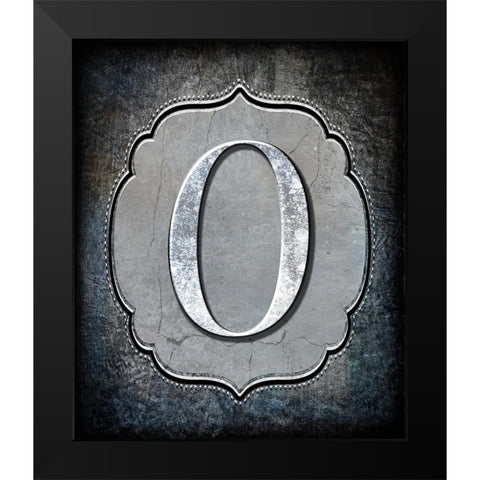 Letter O Black Modern Wood Framed Art Print by LightBoxJournal