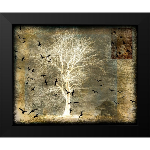 A Ravens World Spirit Tree Black Modern Wood Framed Art Print by LightBoxJournal