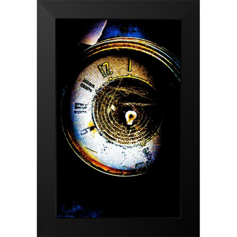 Garage Clock Black Modern Wood Framed Art Print by LightBoxJournal