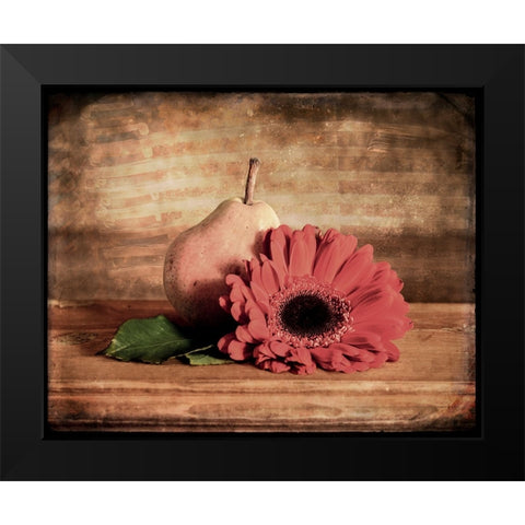Kitchen Pear 1 Black Modern Wood Framed Art Print by LightBoxJournal