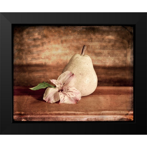 Kitchen Pear 2 Black Modern Wood Framed Art Print by LightBoxJournal