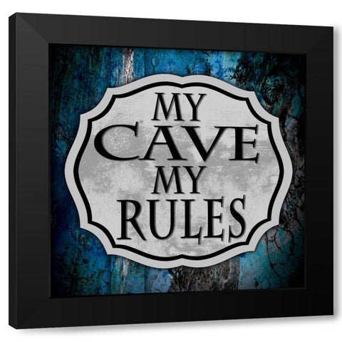 Man Cave 2 Black Modern Wood Framed Art Print by LightBoxJournal