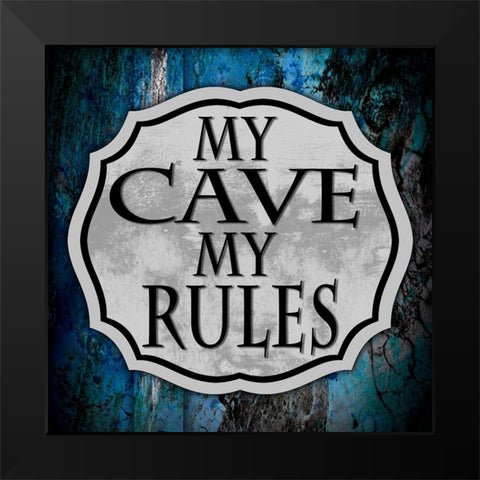 Man Cave 2 Black Modern Wood Framed Art Print by LightBoxJournal