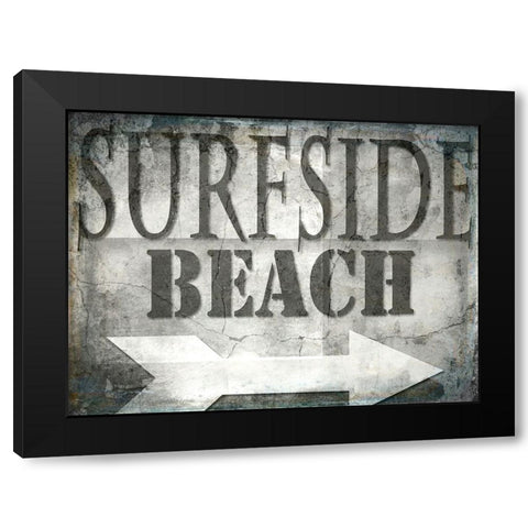 Surfside Beach Black Modern Wood Framed Art Print by LightBoxJournal