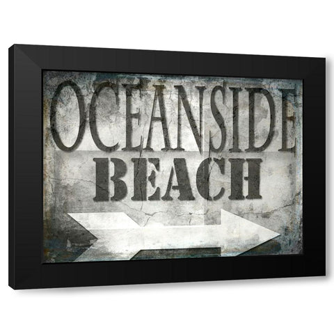 Surfside Oceanside Black Modern Wood Framed Art Print by LightBoxJournal