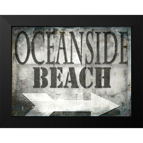 Surfside Oceanside Black Modern Wood Framed Art Print by LightBoxJournal