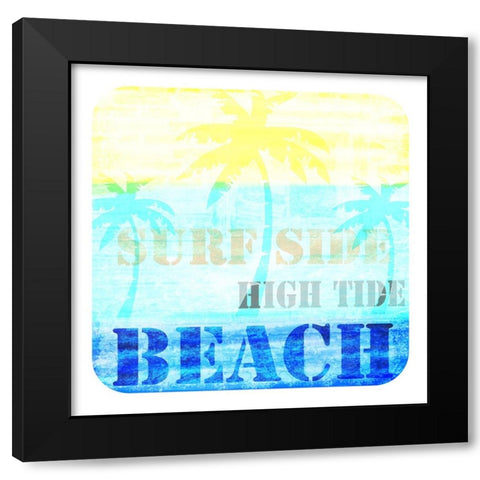 Welcome Beach 1 Black Modern Wood Framed Art Print with Double Matting by LightBoxJournal
