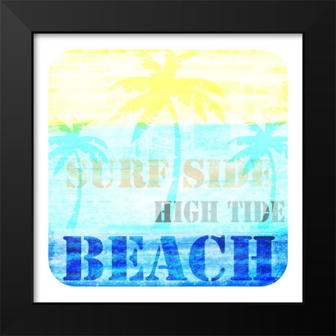 Welcome Beach 1 Black Modern Wood Framed Art Print by LightBoxJournal