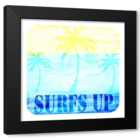 Welcome Beach 3 Black Modern Wood Framed Art Print by LightBoxJournal