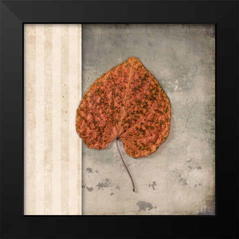 Lodge Leaf 2 Black Modern Wood Framed Art Print by LightBoxJournal