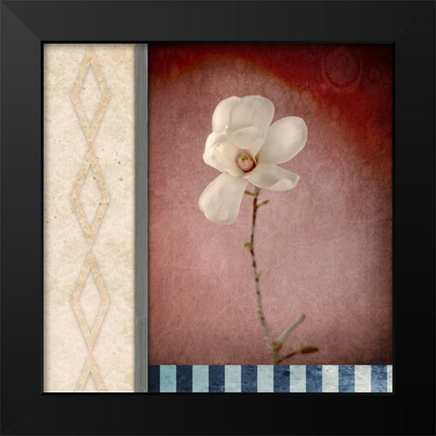 Magnolia Diamond 1 Black Modern Wood Framed Art Print by LightBoxJournal