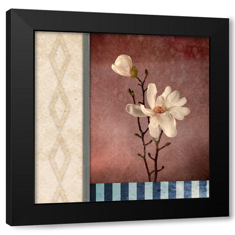 Magnolia Diamond 2 Black Modern Wood Framed Art Print with Double Matting by LightBoxJournal
