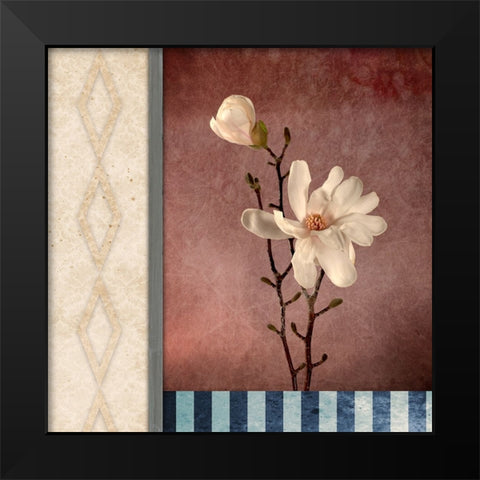 Magnolia Diamond 2 Black Modern Wood Framed Art Print by LightBoxJournal