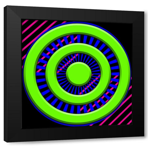 Black Light Pattern 2 Black Modern Wood Framed Art Print with Double Matting by LightBoxJournal