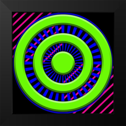 Black Light Pattern 2 Black Modern Wood Framed Art Print by LightBoxJournal