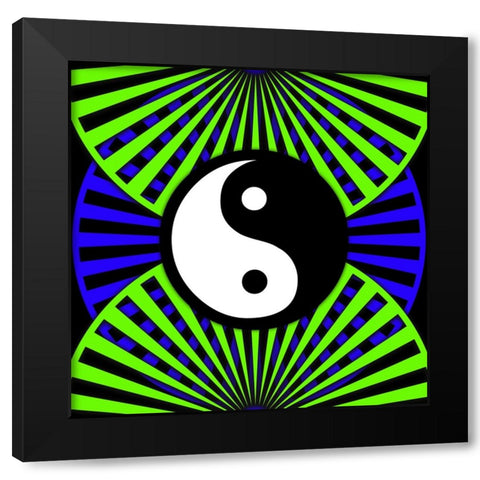 Black Light Pattern 3 Black Modern Wood Framed Art Print with Double Matting by LightBoxJournal