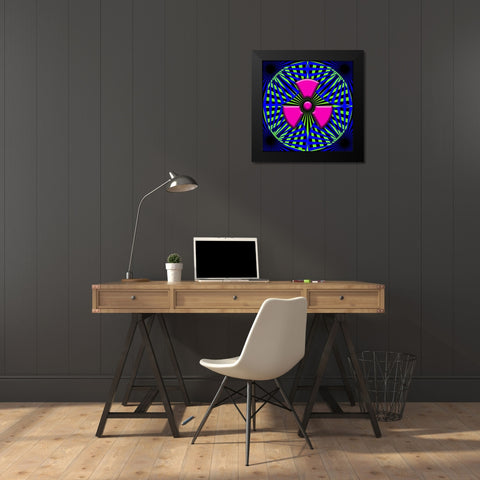 Black Light Pattern Black Modern Wood Framed Art Print by LightBoxJournal