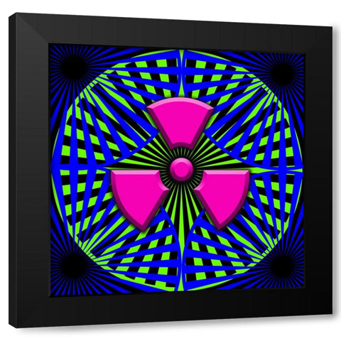 Black Light Pattern Black Modern Wood Framed Art Print with Double Matting by LightBoxJournal
