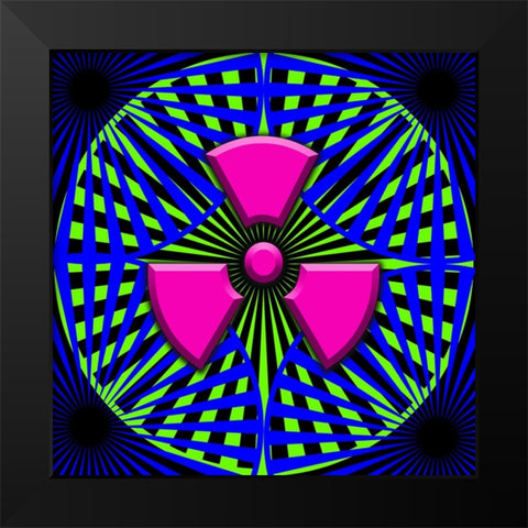 Black Light Pattern Black Modern Wood Framed Art Print by LightBoxJournal