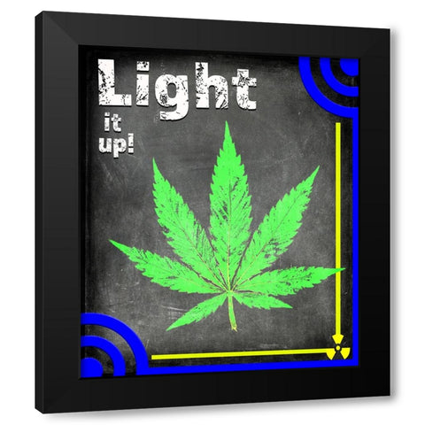 Dorm Room Light It Up 2B Black Modern Wood Framed Art Print by LightBoxJournal