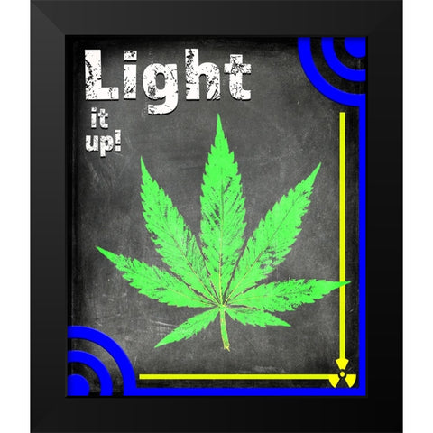 Dorm Room Light It Up 2B Black Modern Wood Framed Art Print by LightBoxJournal