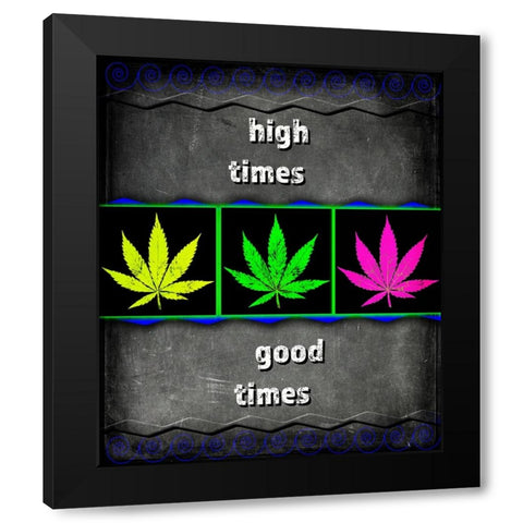 Dorm Room Light It Up High Times Black Modern Wood Framed Art Print by LightBoxJournal