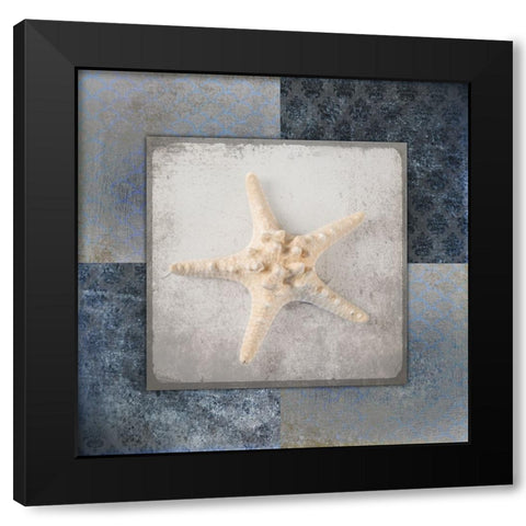 Blue Star Fish 3 Black Modern Wood Framed Art Print with Double Matting by LightBoxJournal