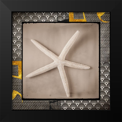 Gold Sea Scape 3 Black Modern Wood Framed Art Print by LightBoxJournal