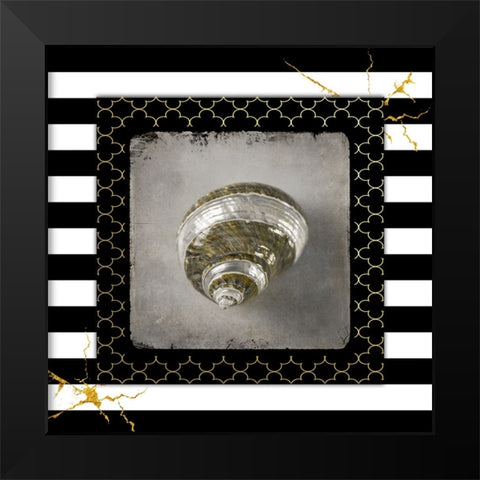 Golden Sea With Stripes 3 Black Modern Wood Framed Art Print by LightBoxJournal