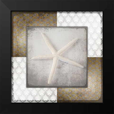 Vintage Natuical Star 3 Black Modern Wood Framed Art Print by LightBoxJournal