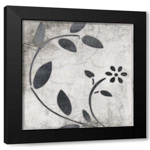 Leaf Pattern Black Modern Wood Framed Art Print with Double Matting by LightBoxJournal