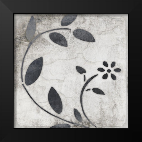 Leaf Pattern Black Modern Wood Framed Art Print by LightBoxJournal