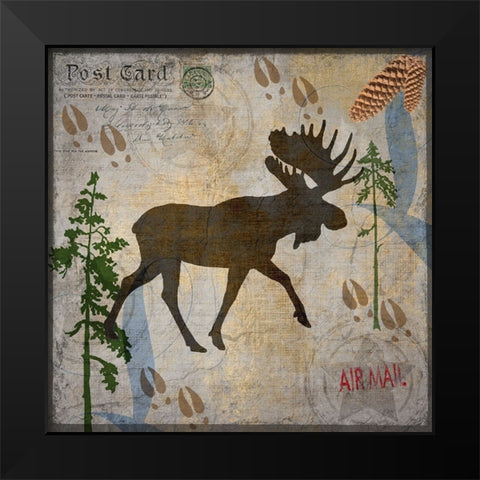 Bear Lodge Moose Black Modern Wood Framed Art Print by LightBoxJournal