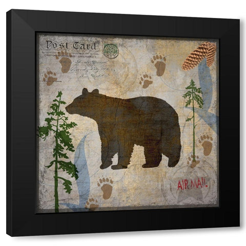 Bear Lodge Black Modern Wood Framed Art Print with Double Matting by LightBoxJournal