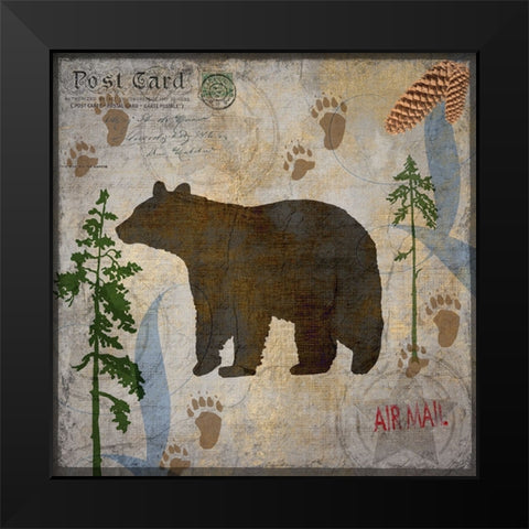 Bear Lodge Black Modern Wood Framed Art Print by LightBoxJournal