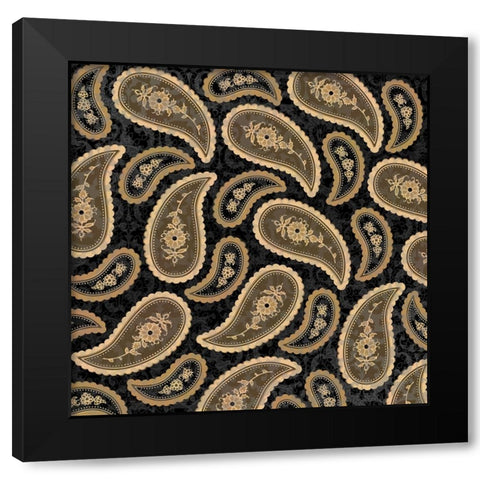 Camo Paisley 4_texture 5 Black Modern Wood Framed Art Print with Double Matting by LightBoxJournal