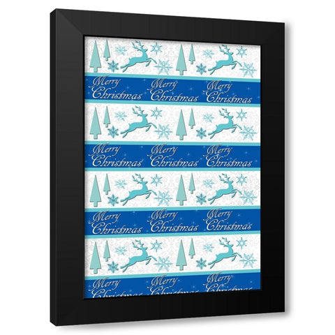 Christmas Wrap 2 Black Modern Wood Framed Art Print with Double Matting by LightBoxJournal