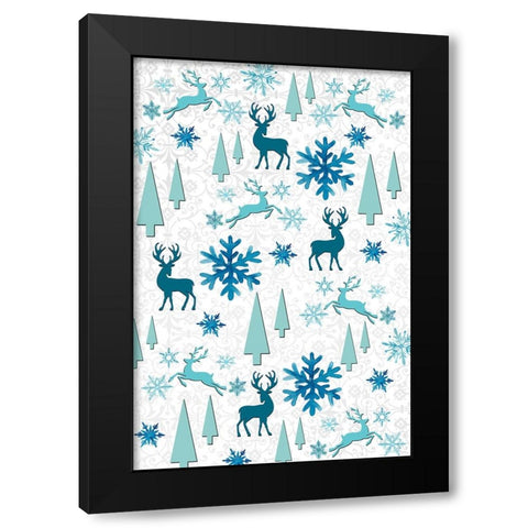 Christmas Wrap 3 Black Modern Wood Framed Art Print by LightBoxJournal