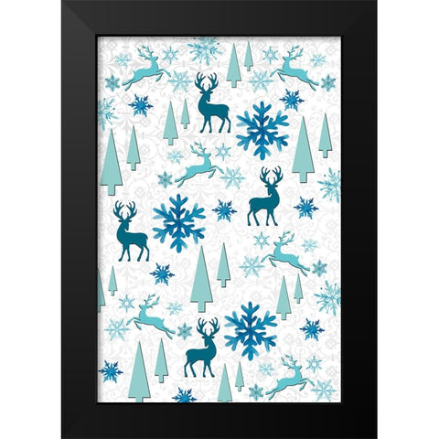 Christmas Wrap 3 Black Modern Wood Framed Art Print by LightBoxJournal