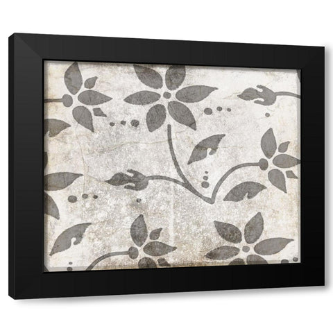 Decorative Pattern 3 Black Modern Wood Framed Art Print with Double Matting by LightBoxJournal