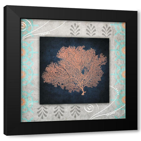 Decortive Sea Leaf 2 Black Modern Wood Framed Art Print by LightBoxJournal