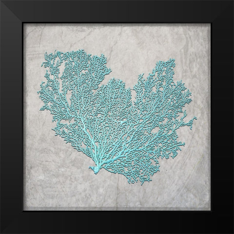 Decortive Sea Leaf 4 Black Modern Wood Framed Art Print by LightBoxJournal