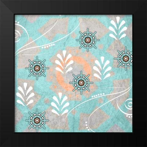 Decortive Sea Leaf 6 Black Modern Wood Framed Art Print by LightBoxJournal