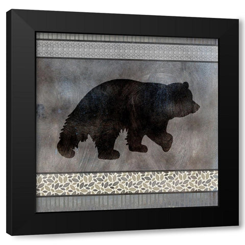 Moose Pattern Bear square Black Modern Wood Framed Art Print by LightBoxJournal