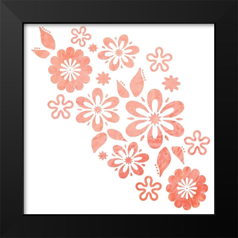 Go BoHo 6 Peach texture Black Modern Wood Framed Art Print by LightBoxJournal